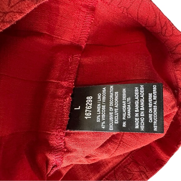 Nicole Miller Ladies' Linen Blend Dress | Red/Orange, Large - Picture 10 of 10